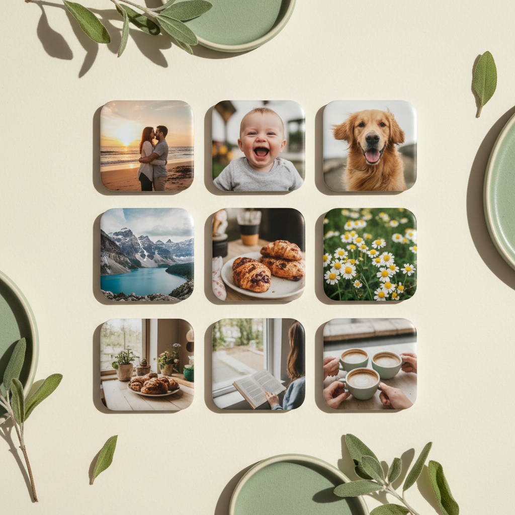 Flat Lay Fotomagnete